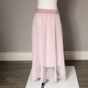 NWT ALFANI Lilac MIDI MESH MIDI SKIRT   - XL